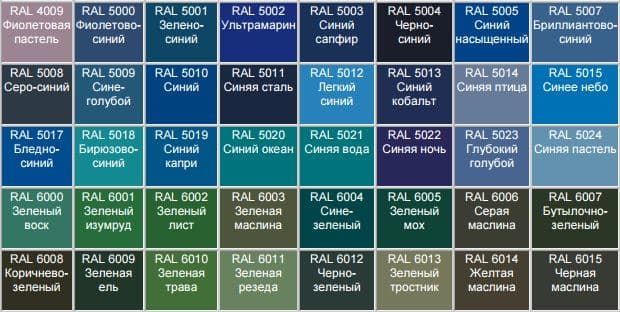 рал цвета 2